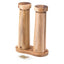 Navaris Adjustable Acacia Wood Salt & Pepper Mill Set with Tray - Ceramic Grinder - Full Master Case of 12