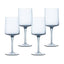Navaris Blue Square Wine Glasses Set of 4 | 13.5oz Colored Stemmed Glassware | Wine, Cocktails, Beer & Dessert | Full Master Case of 4