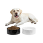 Navaris Ceramic Dog & Pet Bowls Set of 2 | Black & White Water & Food Bowls | Full Master Case of 8