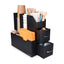 Navaris Coffee Station Organizer | Grey Tea & Coffee Storage Caddy | Beverage Accessories Organizer | Full Master Case of 3