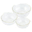 Navaris Glass Serving Bowls Set of 3 with Gold Edge | Tempered Glass Dessert Bowls | Full Master Case of 4
