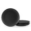 Navaris Linen Artisan Dinner Plate Set - 6-Piece Stoneware Plates, 10-5/8" / 27 cm, Charcoal Black - Full Master Case of 3