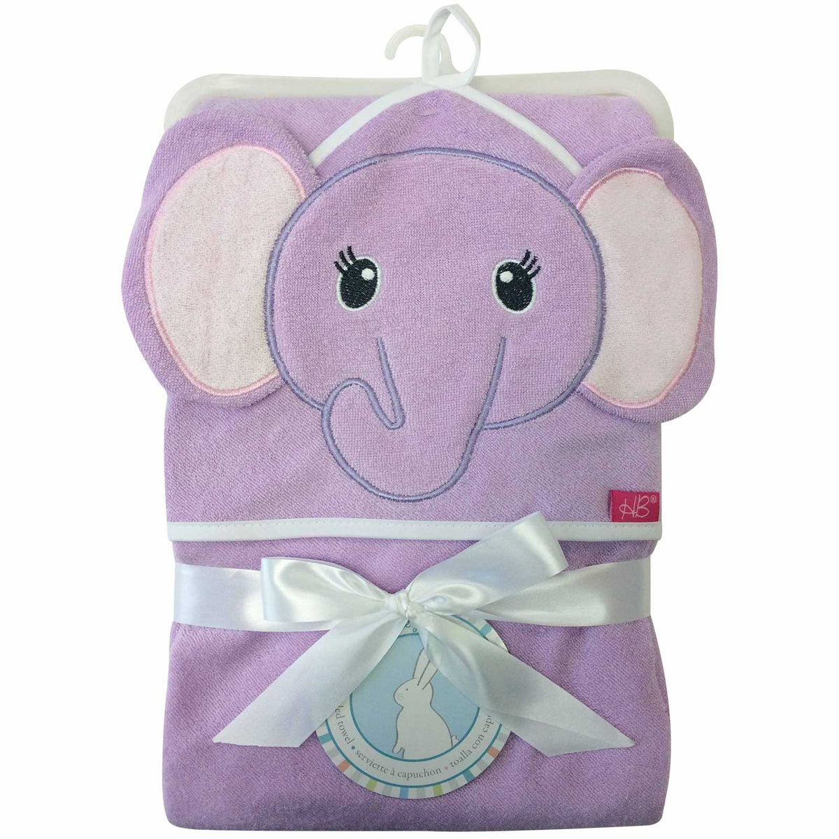 Monkey Bars Terry Character Hooded Towel - Pink Elephant - Full Master Carton of 18