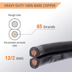 Wirefy 12/2 Low Voltage Landscape Lighting Wire | 12-Gauge 2-Conductor Copper Wire | 100 Feet | Outdoor Lighting Cable | Full Master Case of 6