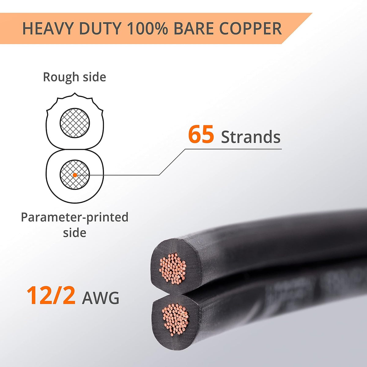 Wirefy 12/2 Low Voltage Landscape Lighting Wire | 12-Gauge 2-Conductor Copper Wire | 100 Feet | Outdoor Lighting Cable | Full Master Case of 6