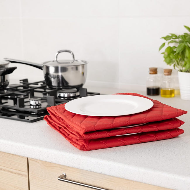 Navaris Electric Plate Warmer for 10 Plates - Folding Plate Heating Blanket, Red - Full Master Case of 6 Main Image