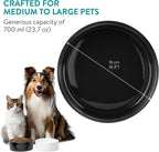 Navaris Ceramic Dog & Pet Bowls Set of 2 | Black & White Water & Food Bowls | Full Master Case of 8