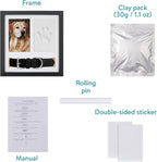 Navaris 3-in-1 Dog Paw Print Kit | DIY Pet Paw Print & Photo Memory Frame | Collar Keepsake | For Dogs & Cats | Full Master Case of 10