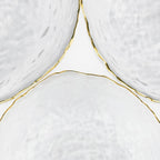 Navaris Glass Serving Bowls Set of 3 with Gold Edge | Tempered Glass Dessert Bowls | Full Master Case of 4