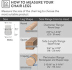 Aneaseit 1-1/8 Inch Chair Leg Floor Protectors – 16-Piece Clear Silicone Chair Leg Caps with Felt Bottom