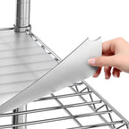 Sterling Shelf Liners Wire Rack Covers – 18 x 48 Inch Plastic Shelf Mats, Graphite, Set of 4