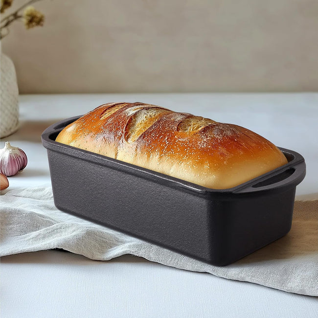 Navaris Enameled Cast Iron Bread Loaf Pan 10.2" x 4.7" | Non-Stick Sourdough Bread Baker | Full Master Case of 4 Hover Image
