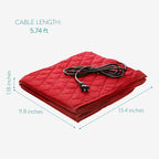 Navaris Electric Plate Warmer for 10 Plates - Folding Plate Heating Blanket, Red - Full Master Case of 6