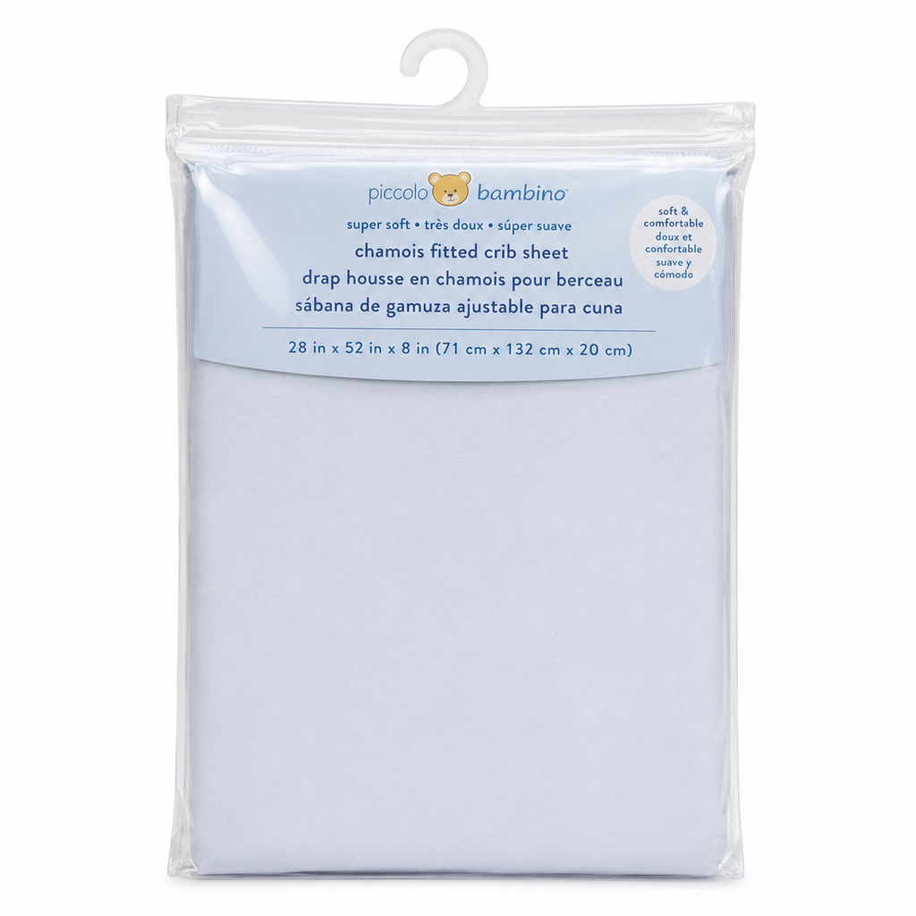 Piccolo Bambino Cotton Flannel Crib Sheets - Blue Diamond | Full Master Carton of 24