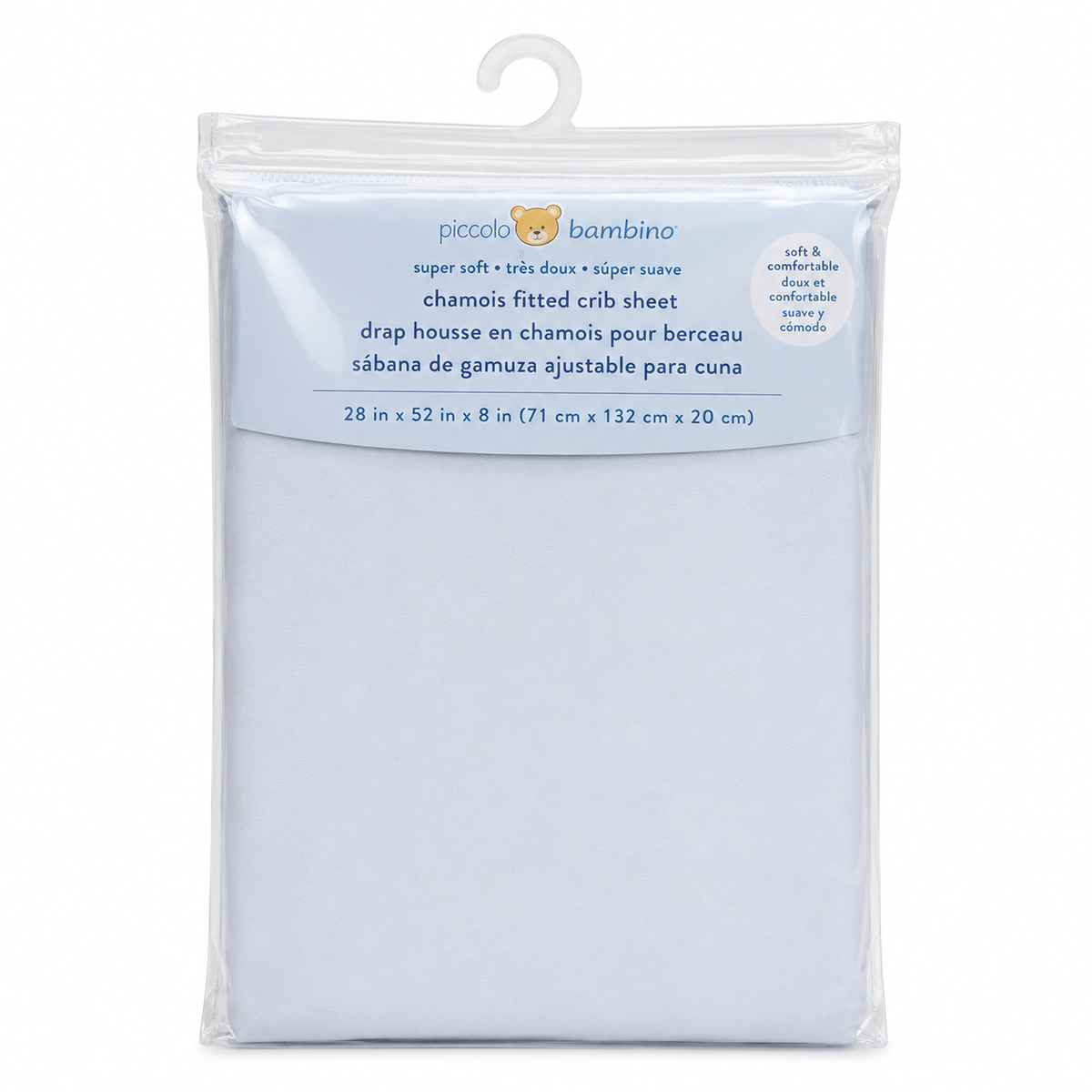 Piccolo Bambino Cotton Flannel Crib Sheets - Blue Diamond | Full Master Carton of 24