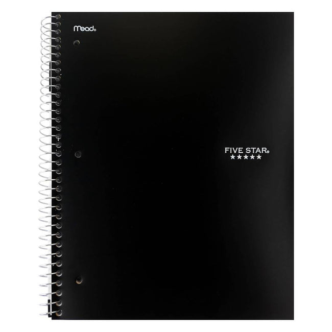 Five Star 1-Subject Black Notebook - 160 Pages, 11-1/2" x 9-1/8" - Full Master Case of 12 Hover Image