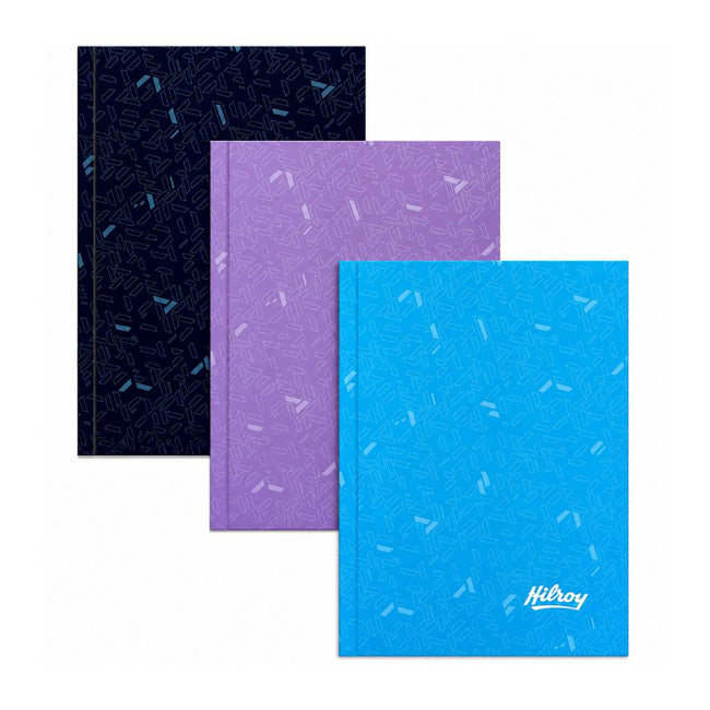 Hilroy Hardcover Lunix Notebook - 160 Pages, Black/Purple/Blue - Full Master Case of 6 Hover Image