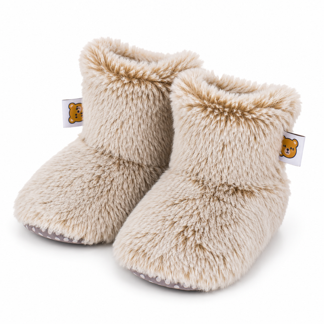 Piccolo Bambino 2 Tone Baby Slippers - Beige/Blue | Full Master Carton of 48 Hover Image