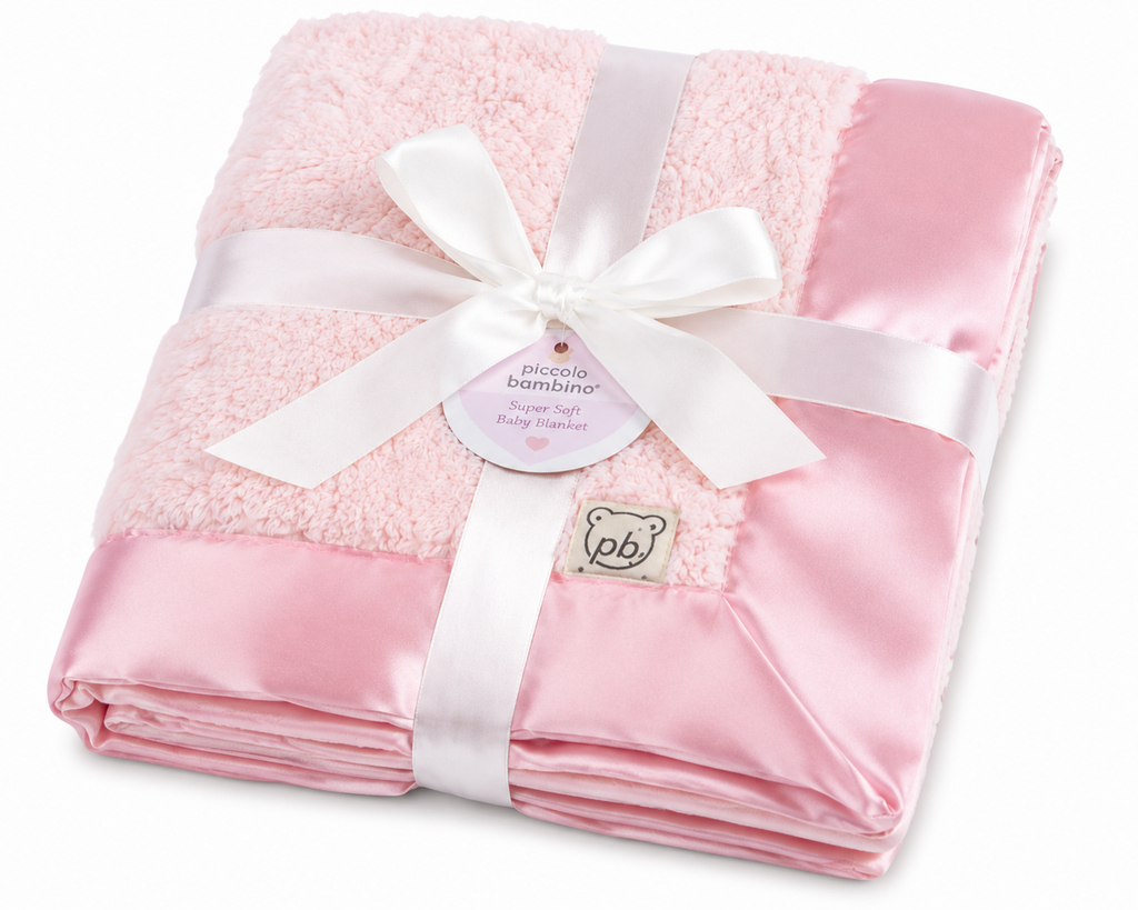 Piccolo Bambino Super Soft Stroller Baby Blanket - Pink | Full Master Carton of 12