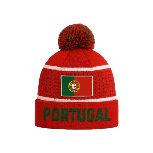 Portugal Pegged Beanie ISG-POR44BN 100% Acrylic Knit Winter Hat Hover Image
