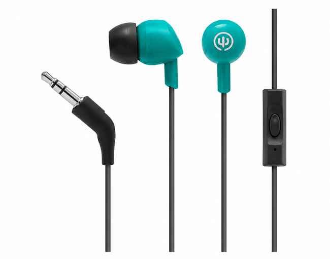 Wicked Audio Brawl Mic Wired Earbuds - Real Teal - Full Master Case of 60 Hover Image