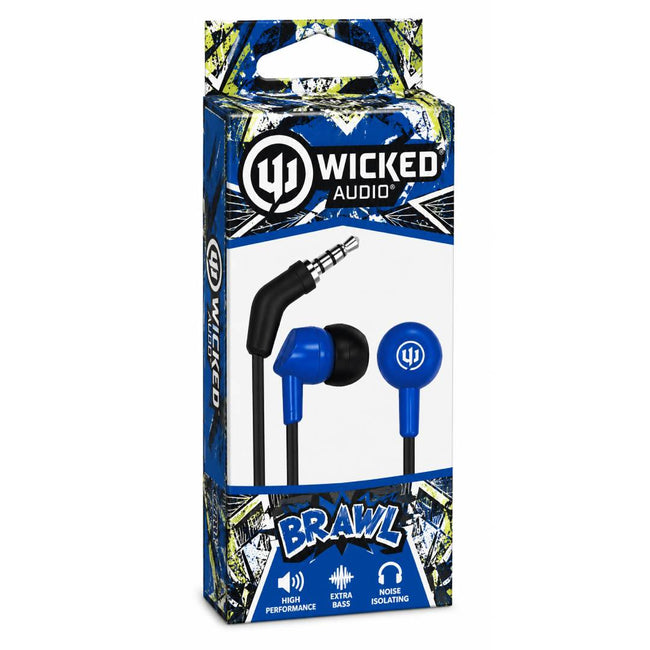 Wicked Audio Brawl Wired Earbuds - Deep Sea - Full Master Case of 60 Main Image