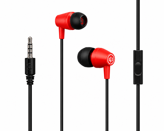 Wicked Audio EX2300 Wired Earbuds with Mic - Red - Full Master Case of 60 Hover Image