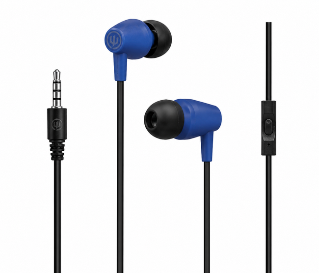 Wicked Audio Hiro Wired Earbuds with Mic - Blue - Full Master Case of 60 Hover Image
